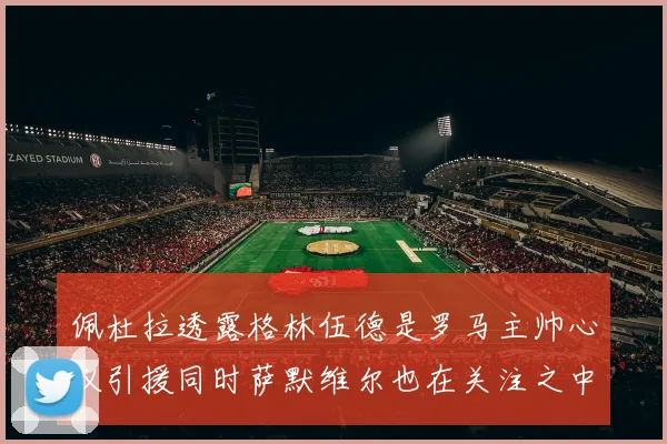 佩杜拉透露格林伍德是罗马主帅心仪引援同时萨默维尔也在关注之中
